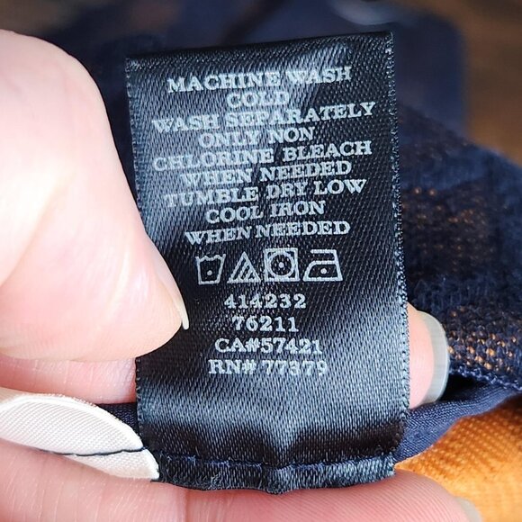 Ann Taylor Skirt Womens 10 Navy Blue Pencil Textured Jacquard Houndstooth NEW - Picture 11 of 11